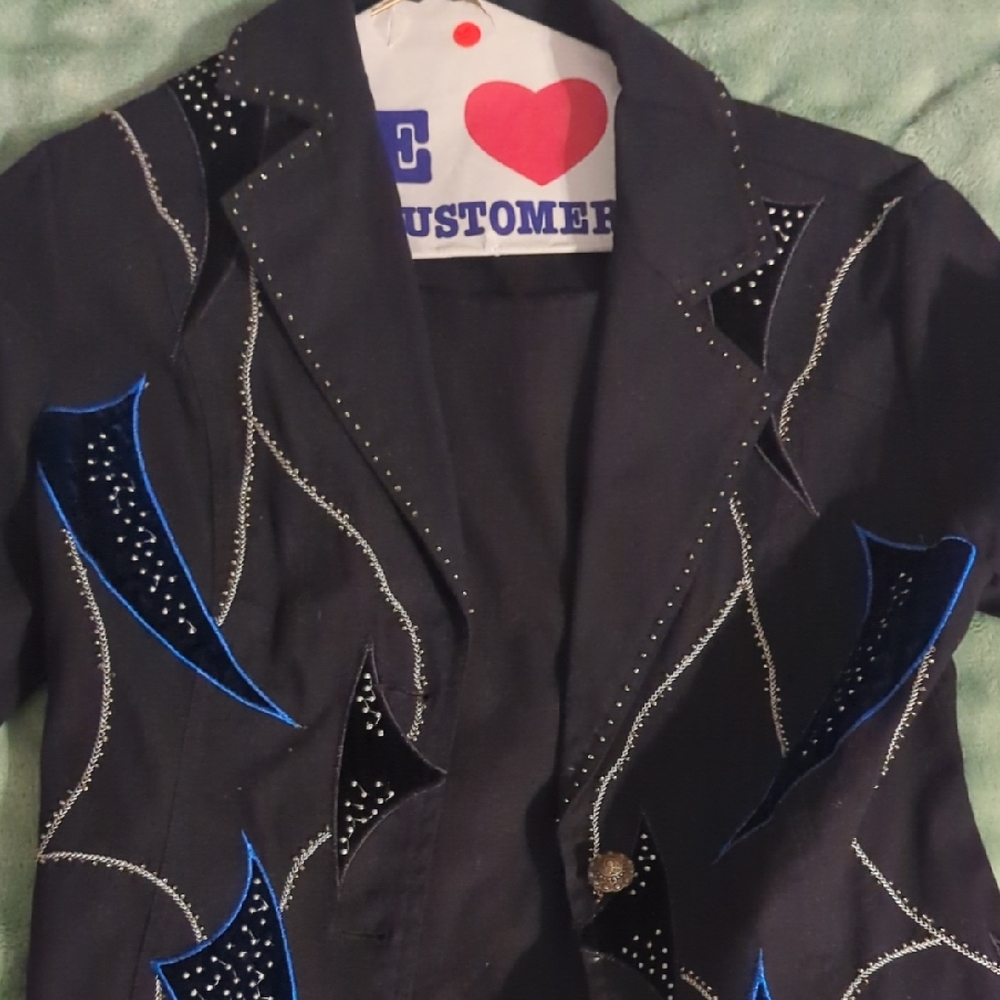 Stylish Black and Blue Women's Jacket